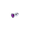 Plug bijou en aluminium bijou coeur violet Medium LOVELY 